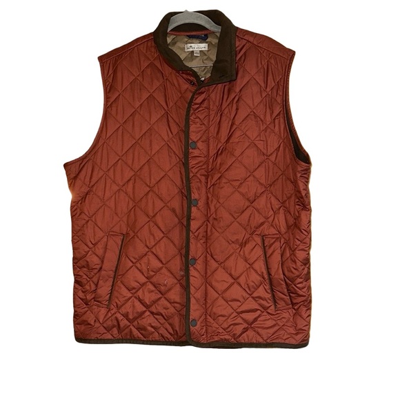 Peter Miller Rust Quilted Sleeveless Vest Size Large - Picture 1 of 9